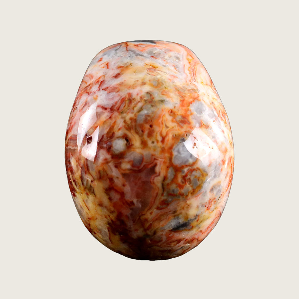 2.2" Crazy Agate Human Skull Carving  #SKH22002