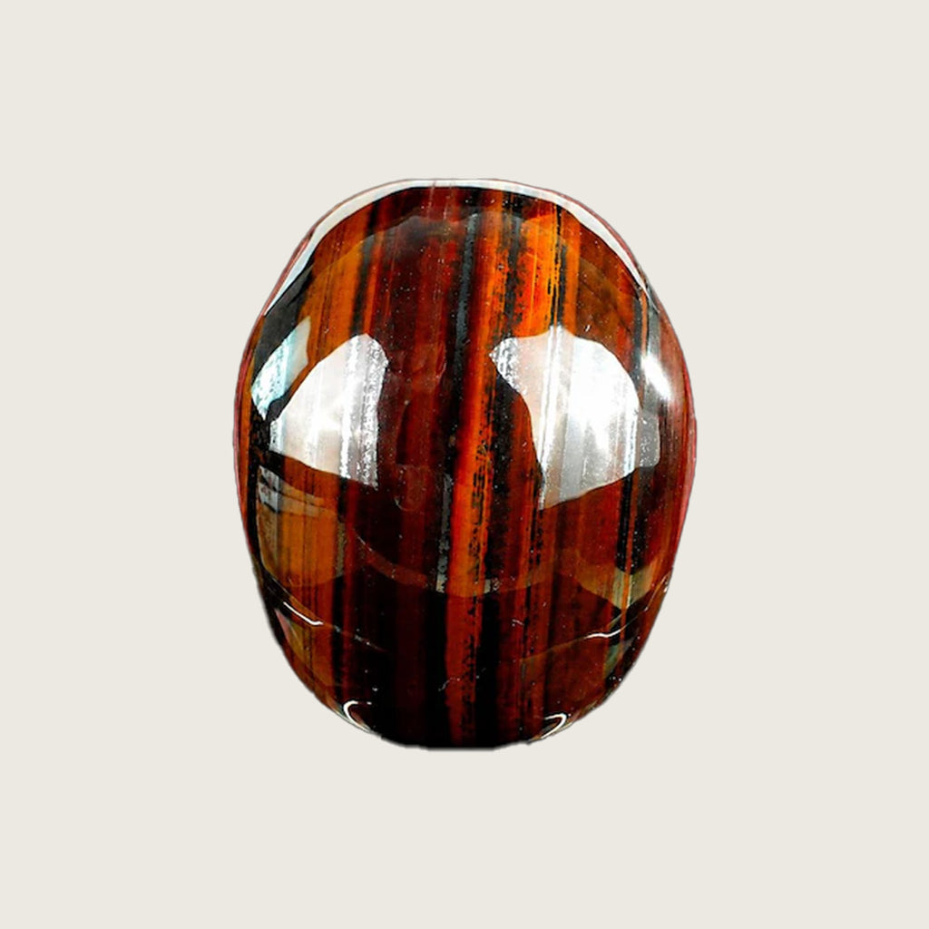 3.0" Tiger Iron Eye Agate Crystal Skull Carving  #SKH30087