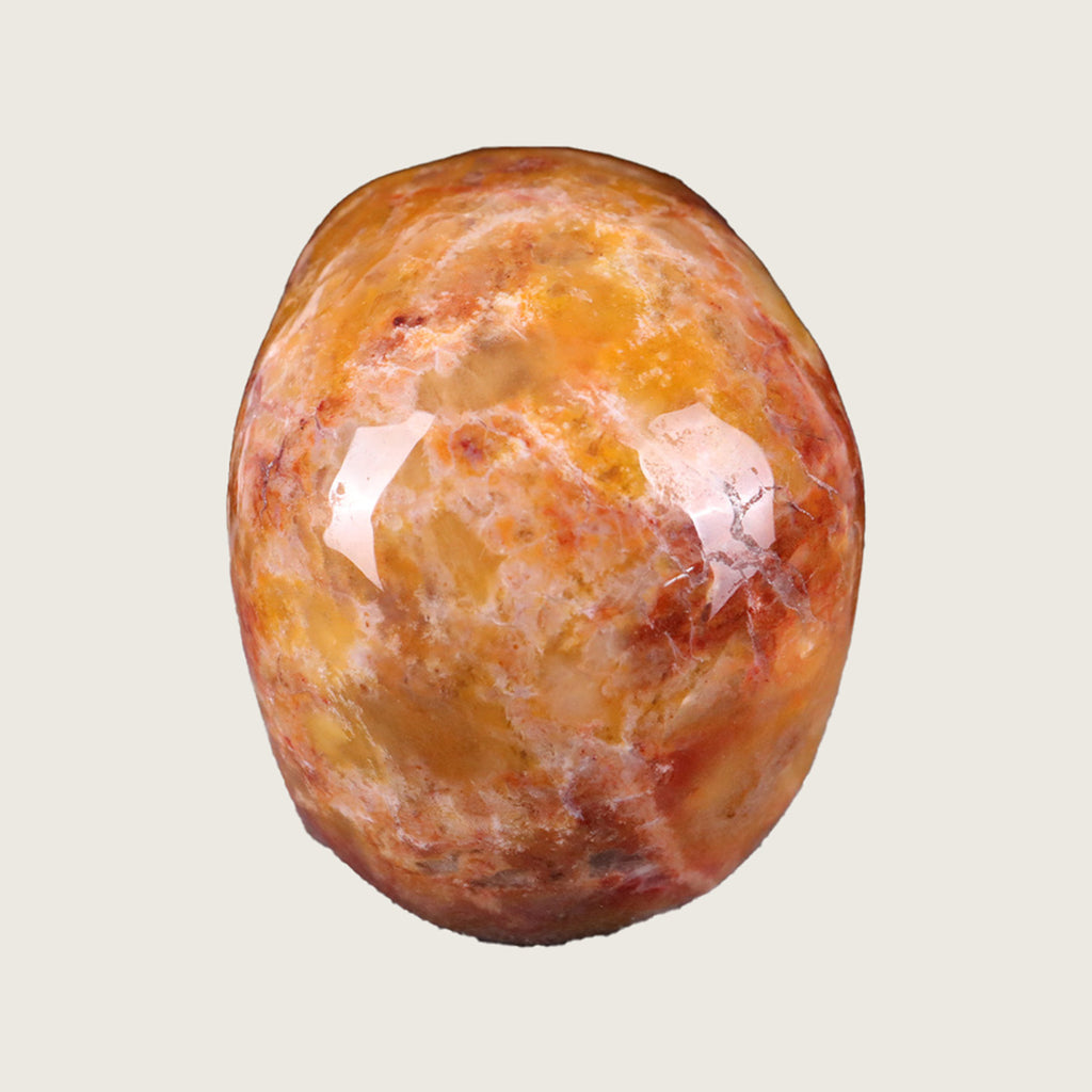 3.0" Chalcedony Jasper Human Skull Carving  #SKH30019