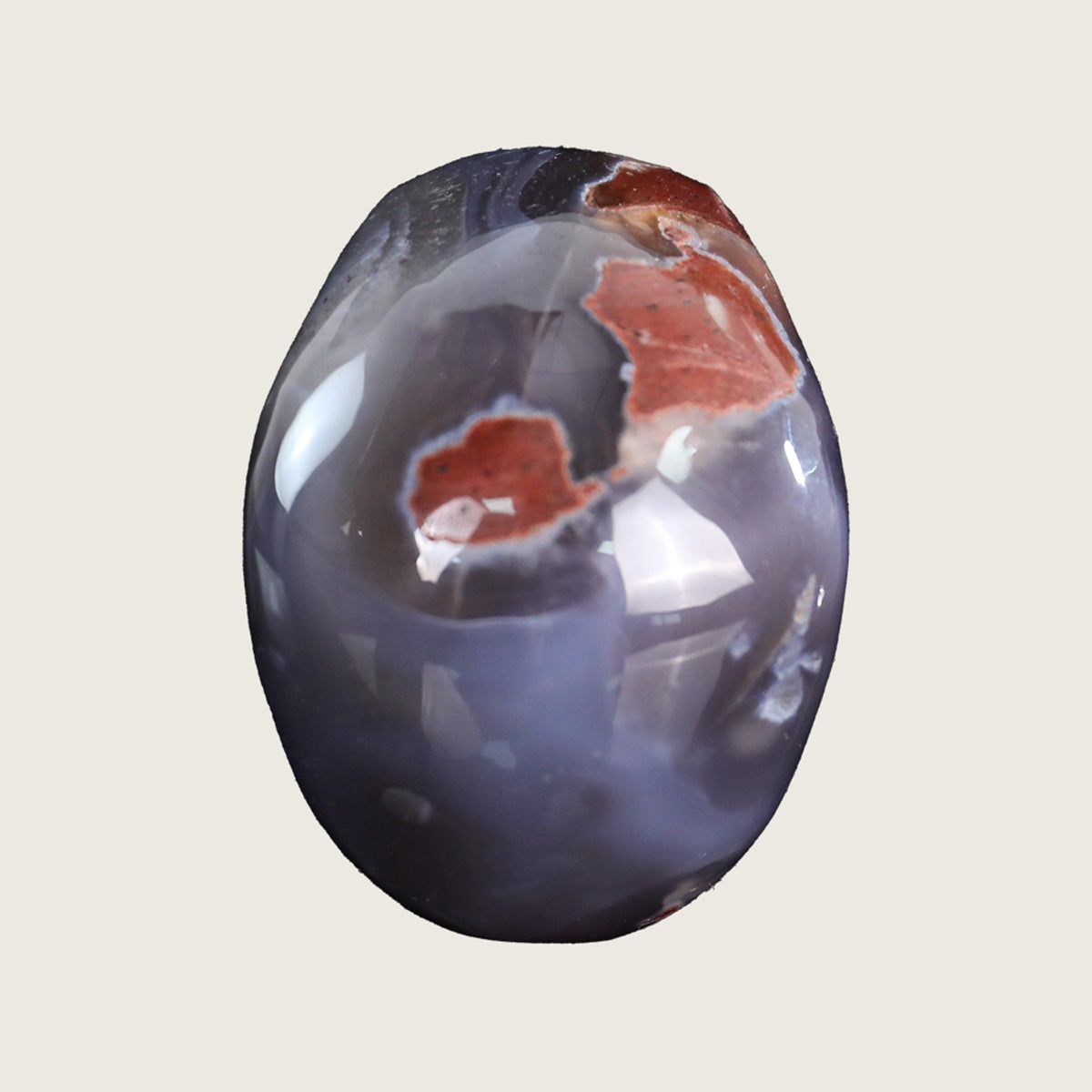 3.0" Hot Lava Agate Crystal Skull Carving  #SKH30046