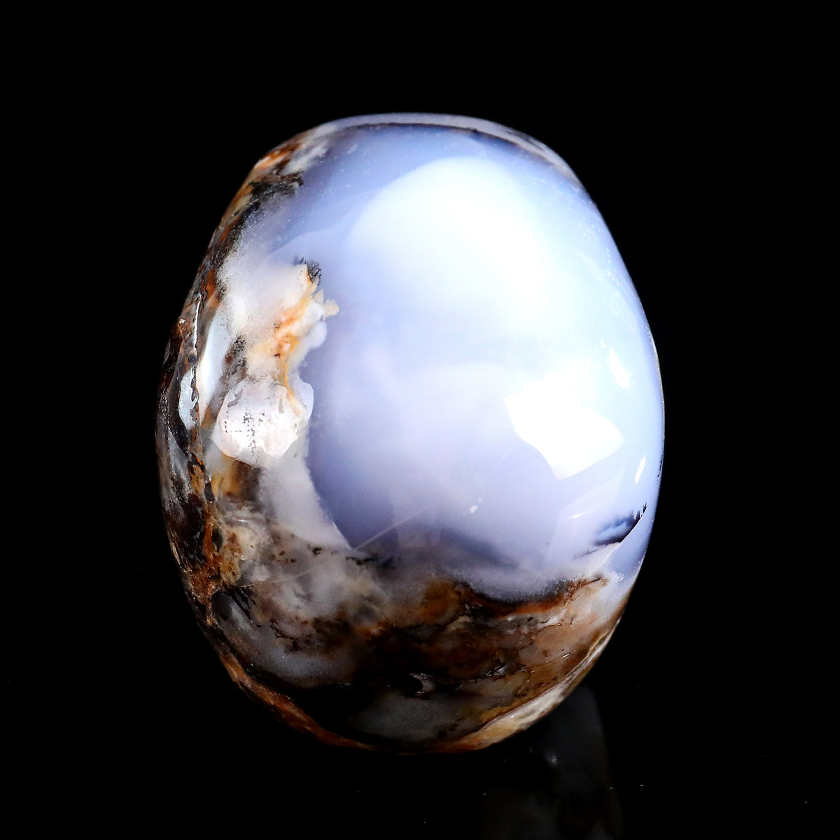 3.0" Blue Chalcedony Crystal Skull Carving  #SKH30106