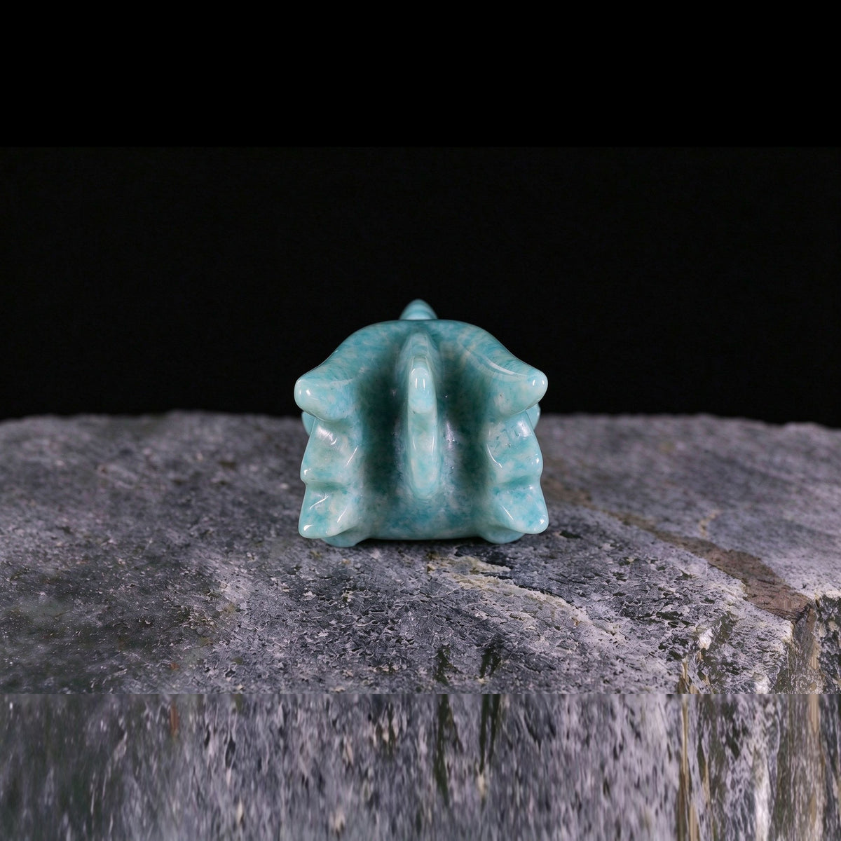 2.5" Amazonite Phoenix Skull Carving  #CSC0026