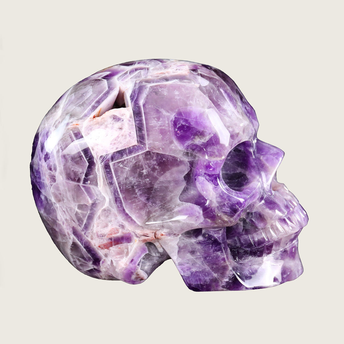 7.0" Dream Amethyst Skull Carving  #SCS0012