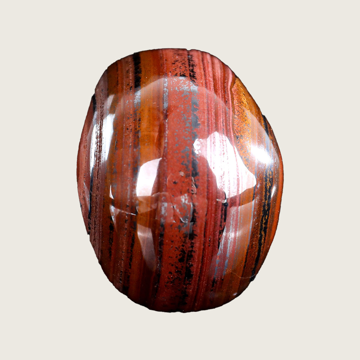 3.0" Tiger Iron Crystal Skull Carving  #SKHTI3001