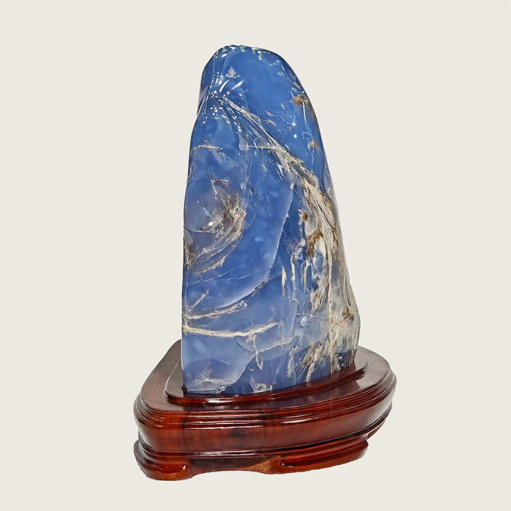 13.0" Blue Chalcedony Polished Stone Carving  #CTC0009