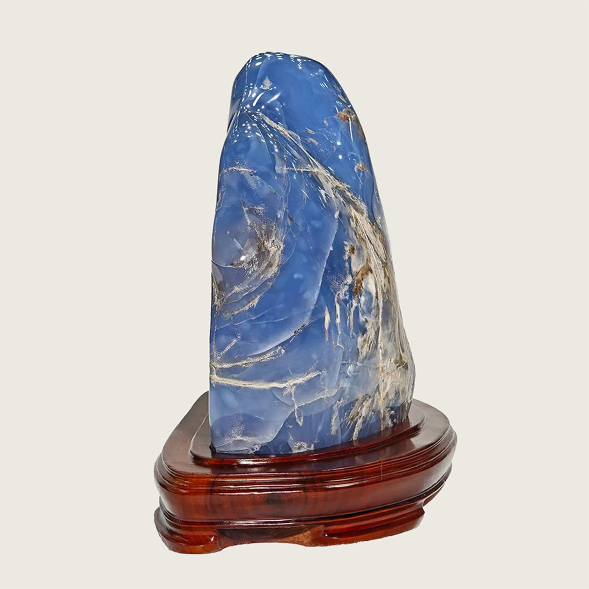 13.0" Blue Chalcedony Polished Stone Carving  #CTC0009