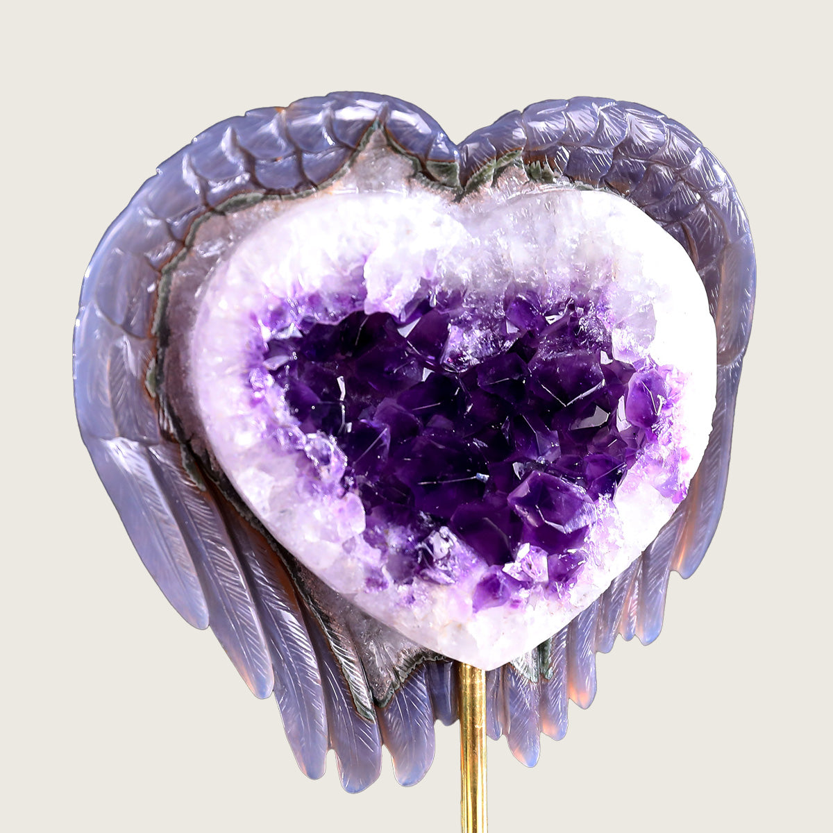 6.3" Druzy Agate Geode Carving  #GDC0001