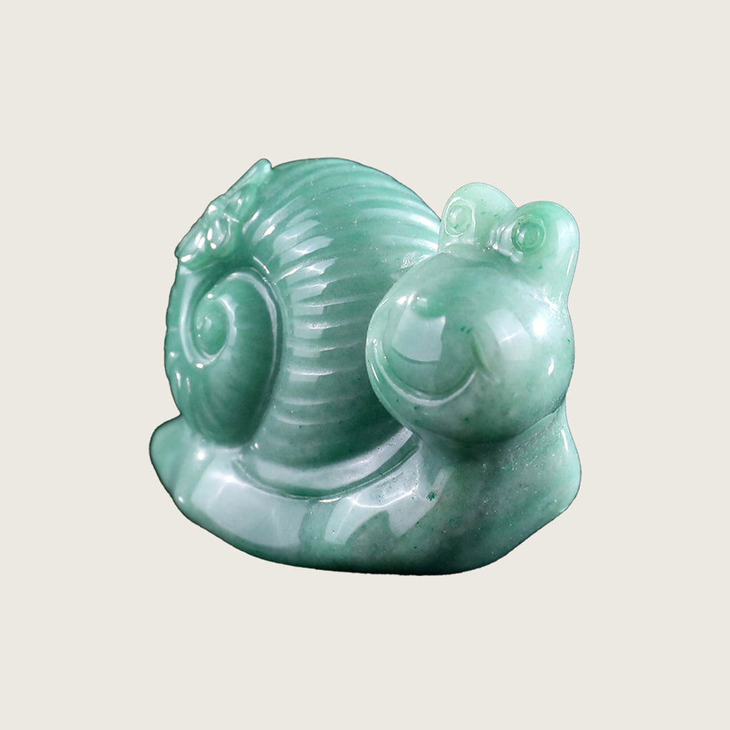 3.0" Green Aventurine Snail Carving  #CHA0020