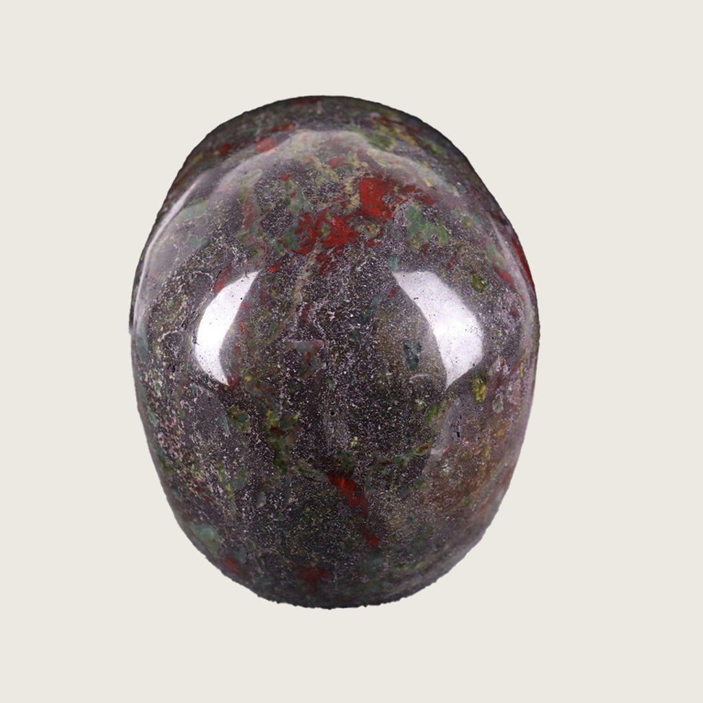 3.0" Dragon Blood Jasper Human Skull Carving  #SKH30016