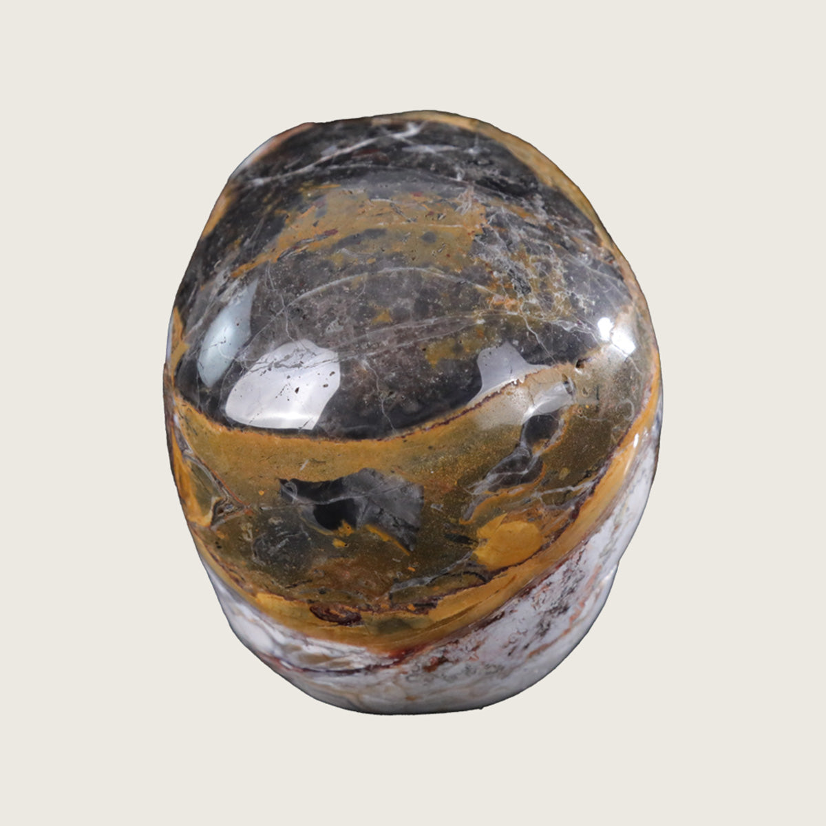 4.5" Red Crazy Lace Agate Human Skull Carving  #SKH45004