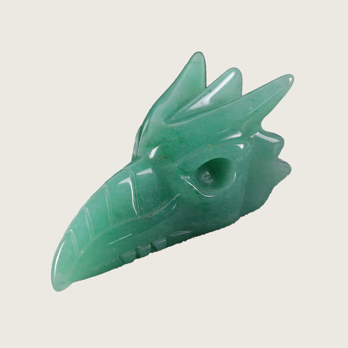 2.5" Green Aventurine Phoenix Skull Carving  #CSC0018