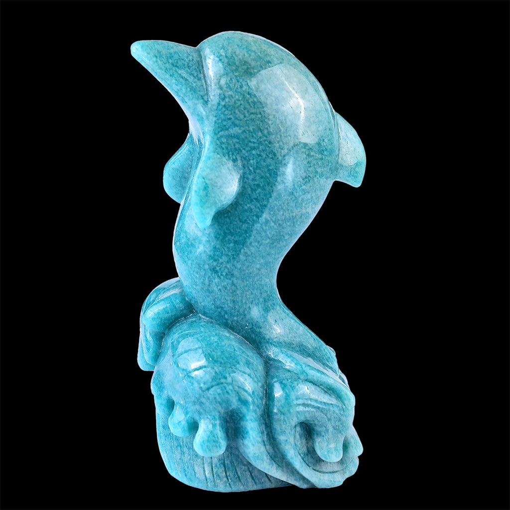 6.5" Amazonite Leaping Dolphin  #CTC0084