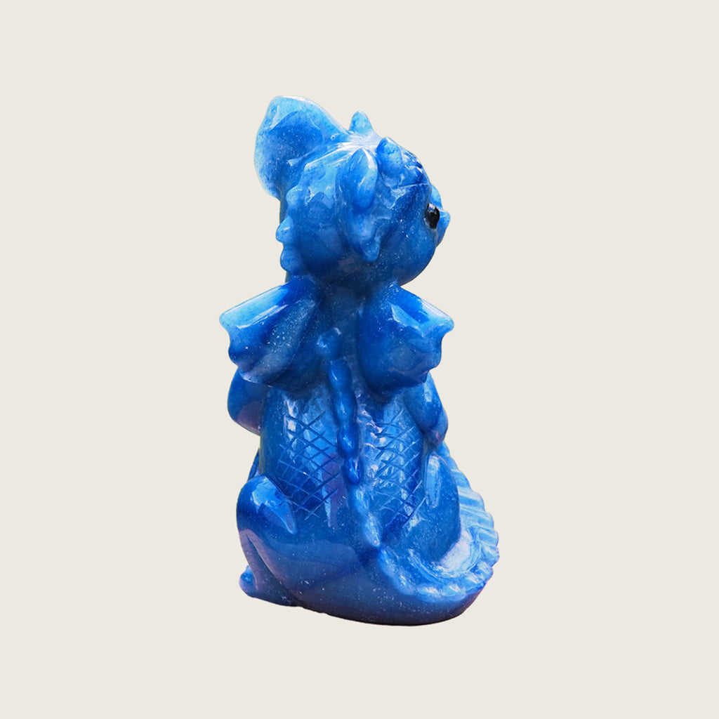 1.8" Blue Aventurine Baby Dragon Carving  #CHA0013