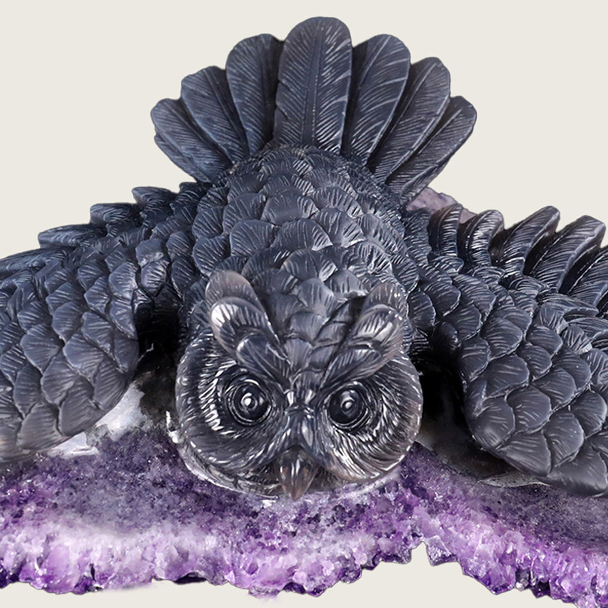 11.5" Druzy Agate Geode Carving  #GDC0011