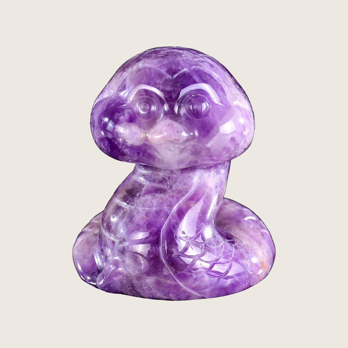 2.0" Amethyst Baby Snake Carving  #CHA0018
