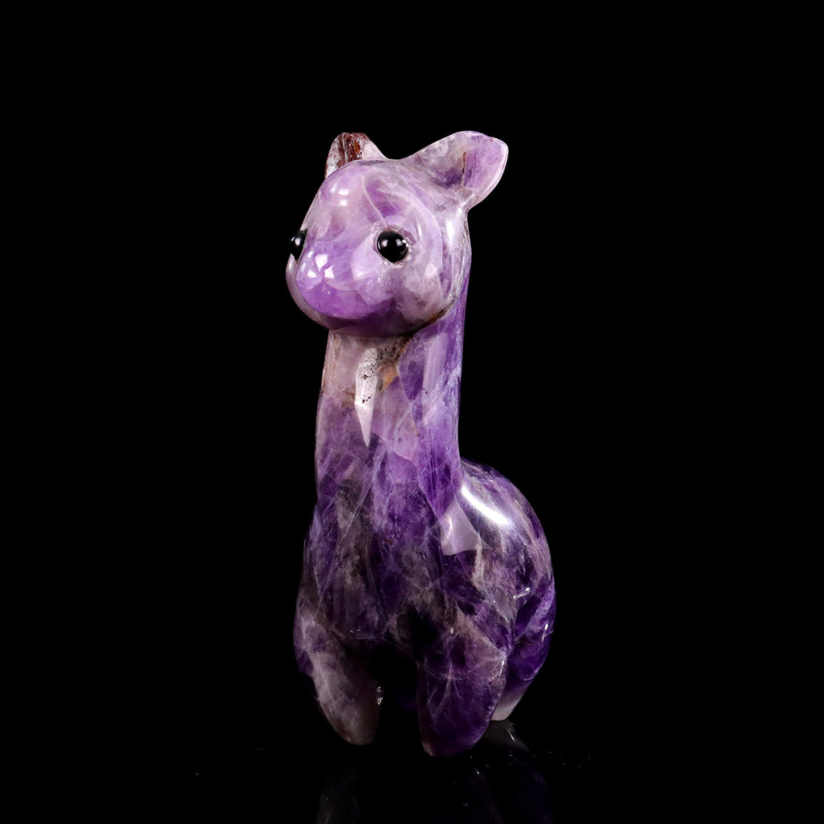 1.4" Amethyst Alpaca Carving  #CHA0033