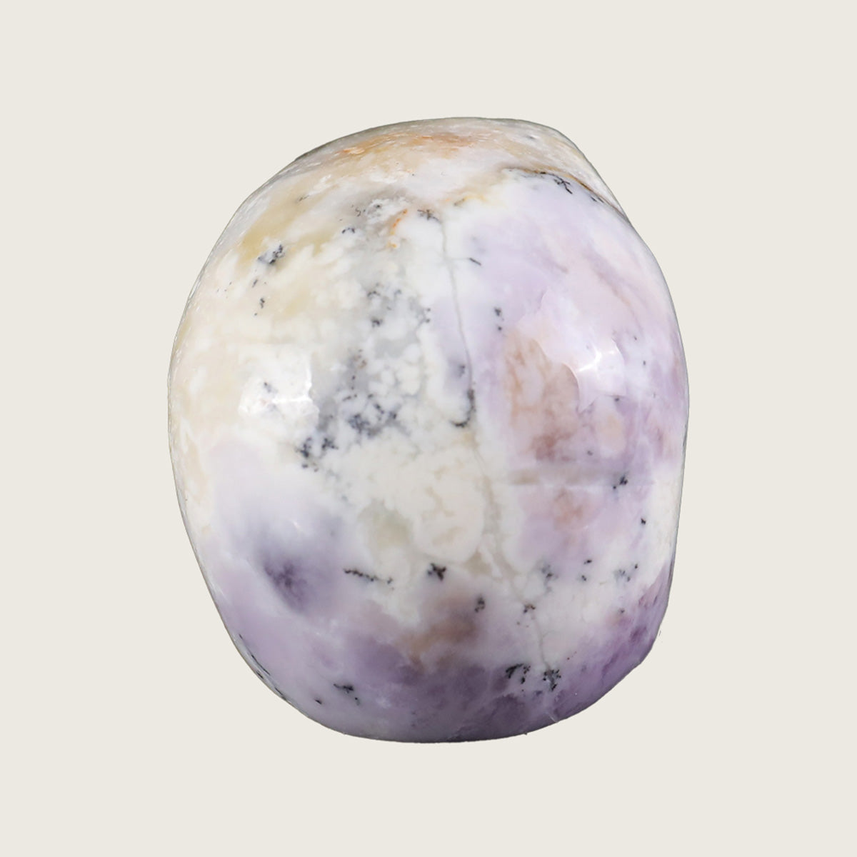 2.2" White Opal Human Skull Carving  #SKH22015