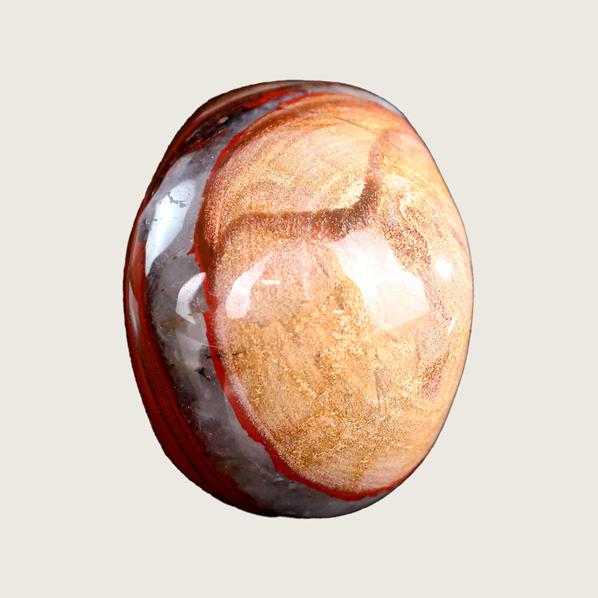 3.0" Red Jasper Human Skull Carving  #SKH30004