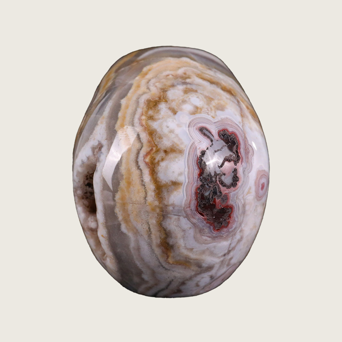 2.2" Red Crazy Lace Agate Crystal Skull Carving  #SKH22035
