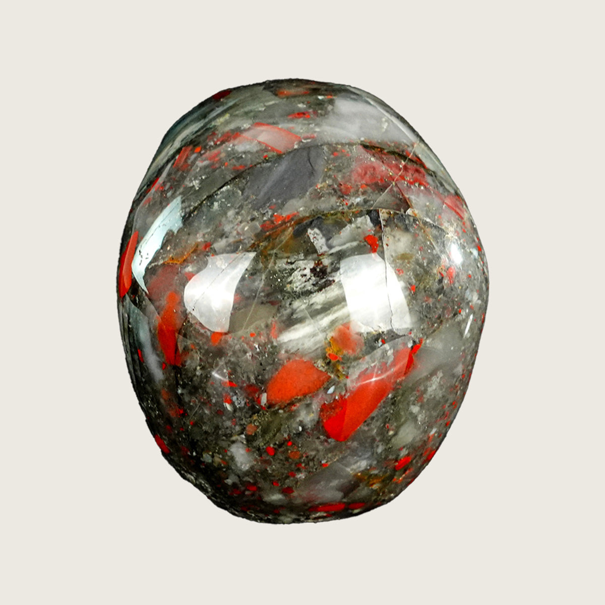 4.5" African Bloodstone Crystal Skull Carving  #SKH45021