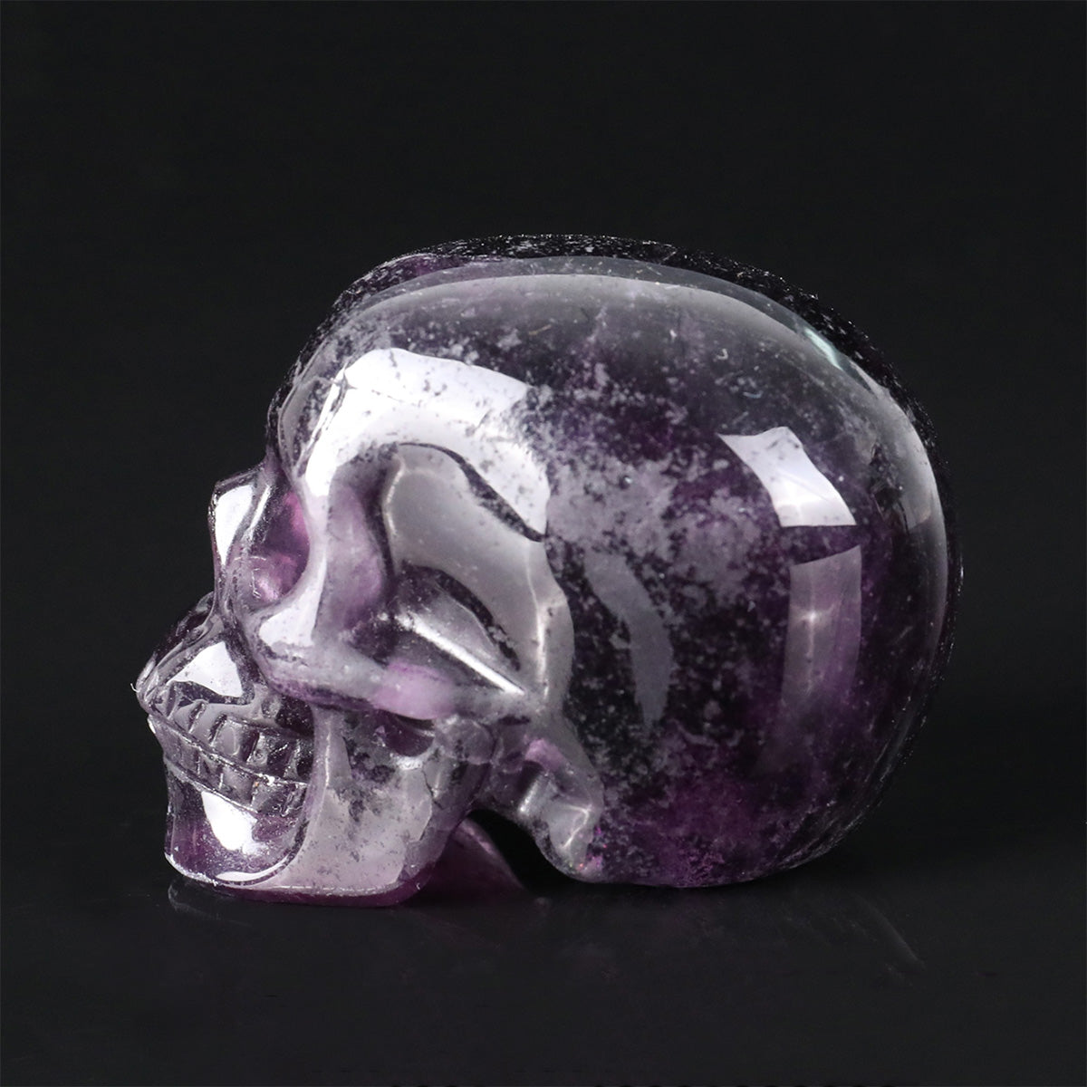 2.2" Amethyst Crystal Skull Carving  #SKH22076