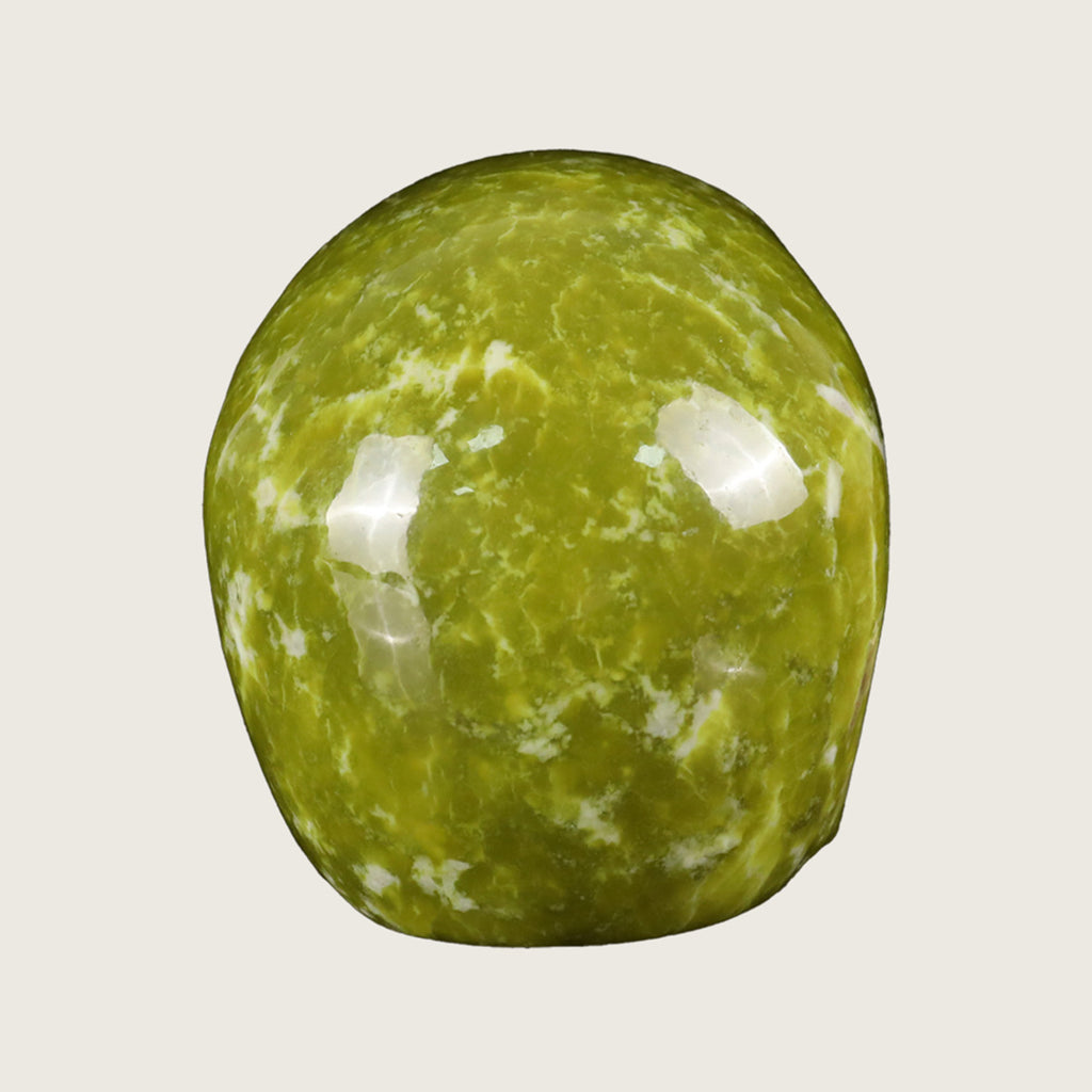 4.5" Xiuyan Jade Crystal Skull Carving  #SKH45014