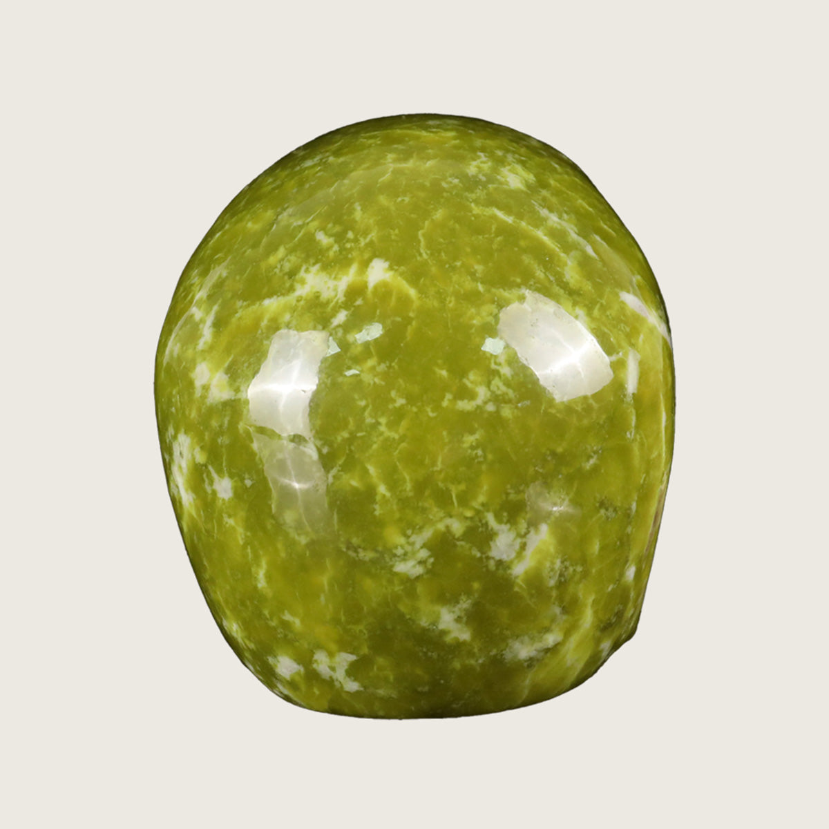 4.5" Xiuyan Jade Crystal Skull Carving  #SKH45014