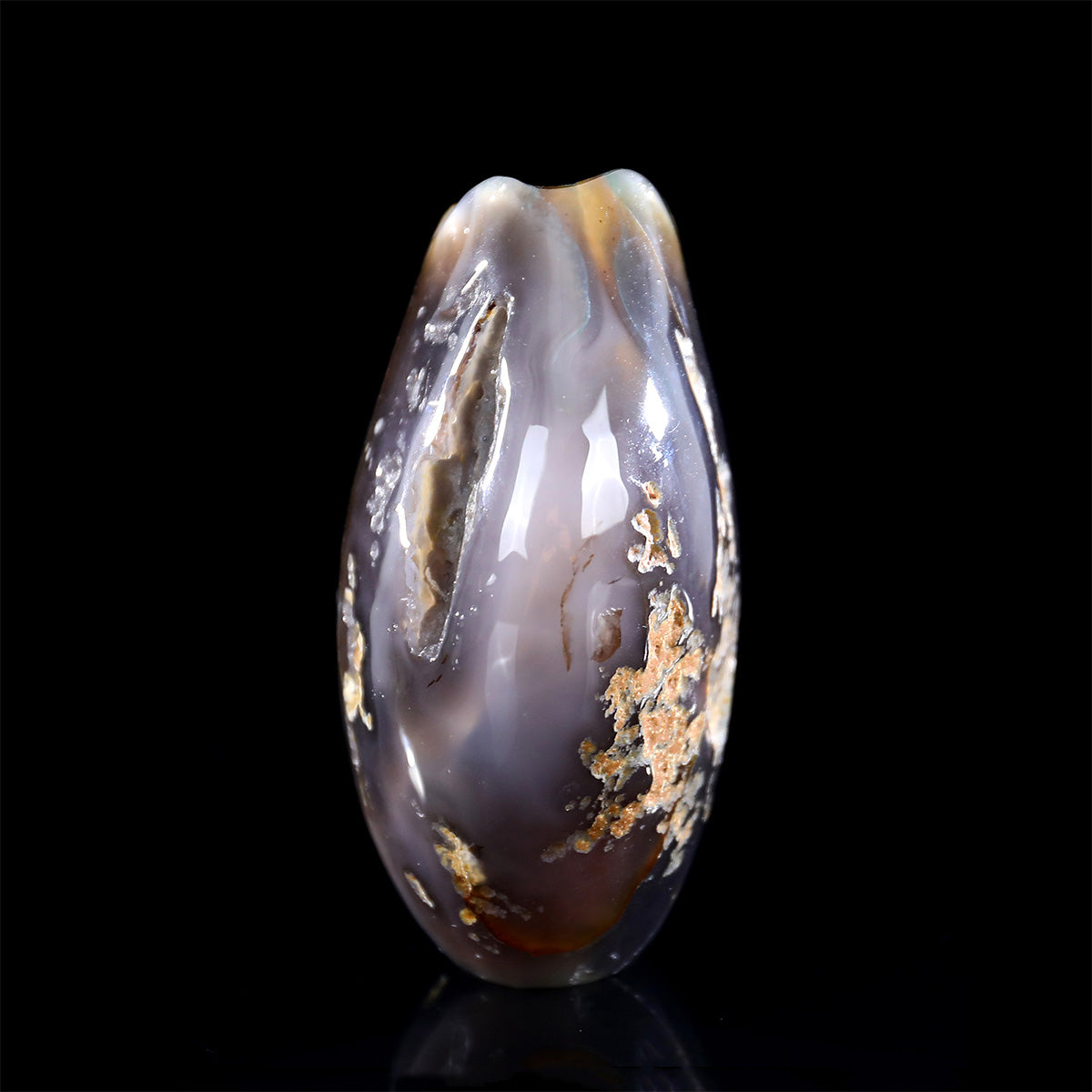 5.5" Geode Agate Crystal Vase Carving  #CHA0034