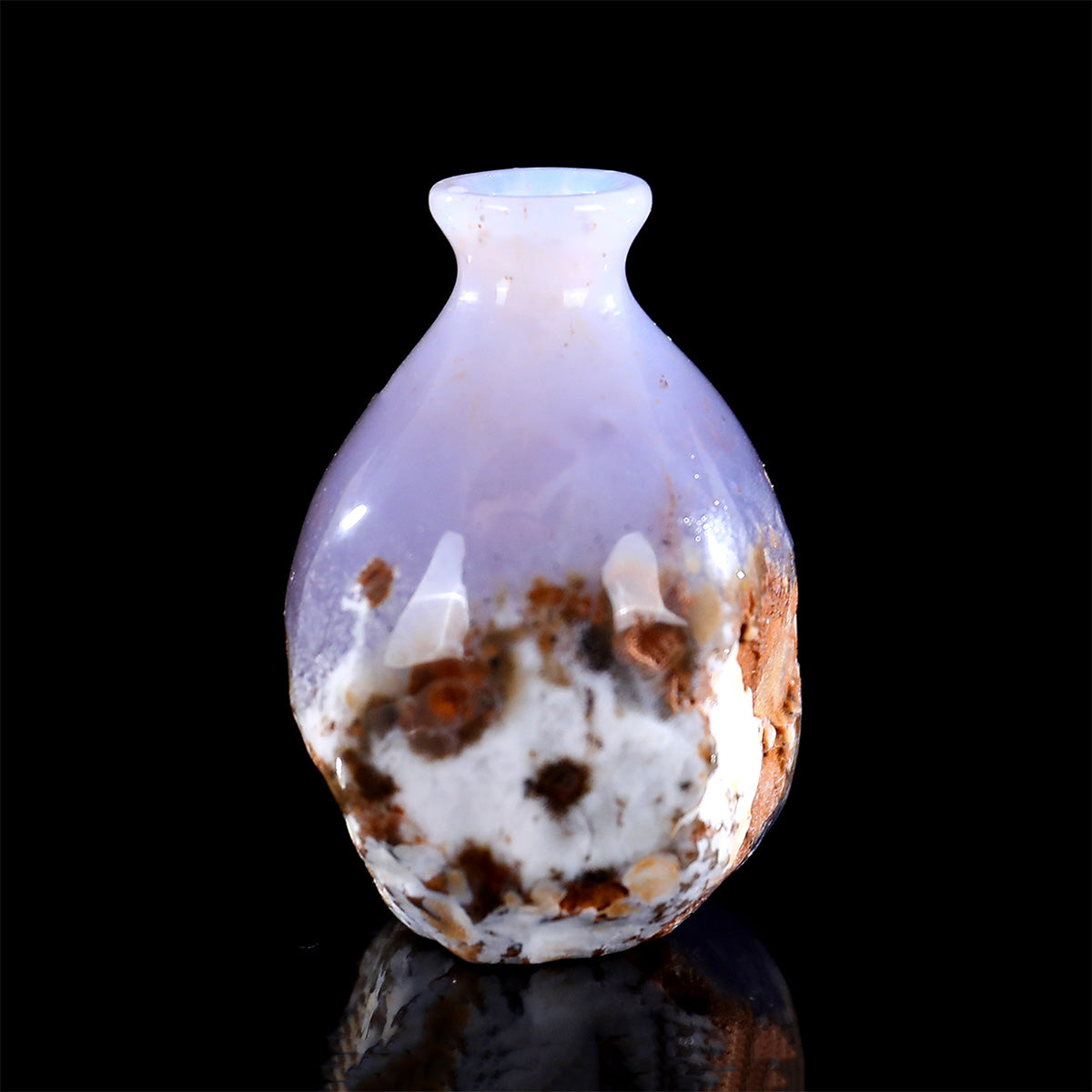 2.4" Blue Chalcedony Crystal Vase Carving  #CHA0039