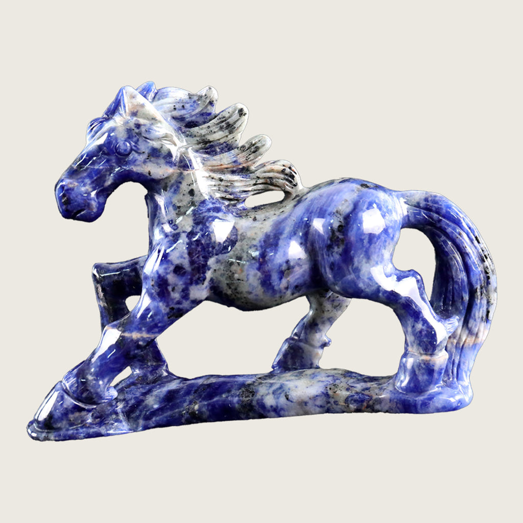 5.6" Sodalite Horse Carving  #CTC0025