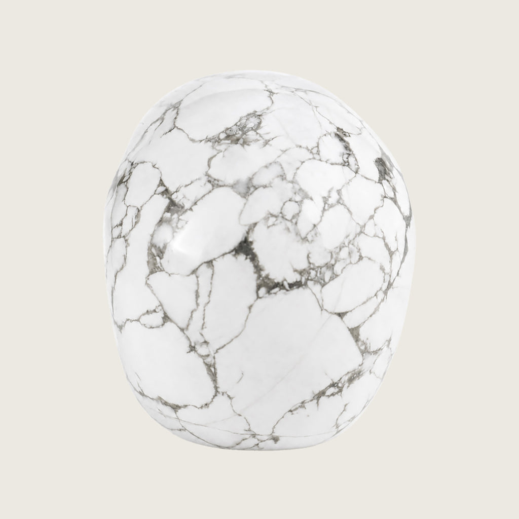 3.0" Howlite Crystal Skull Carving  #SKH30051
