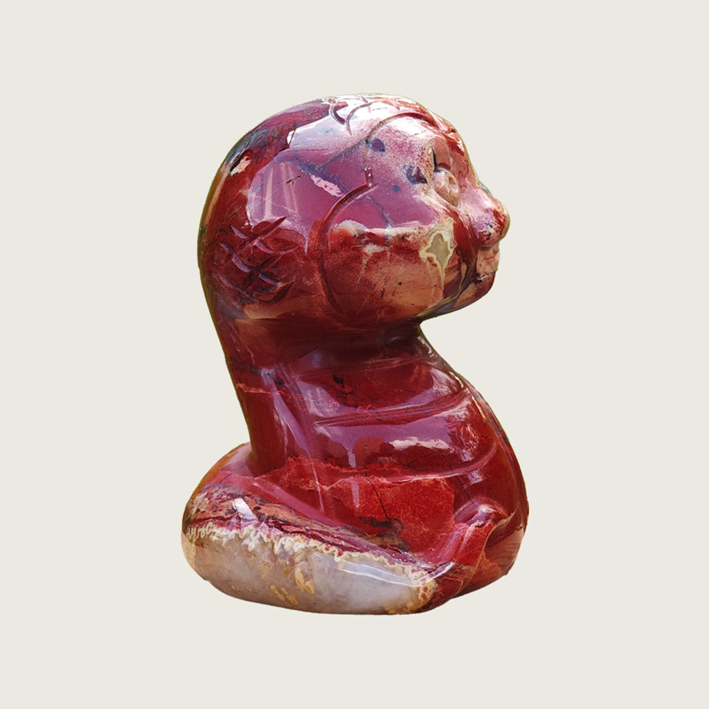 2.0" Red Jasper Snake Carving  #CHA0011