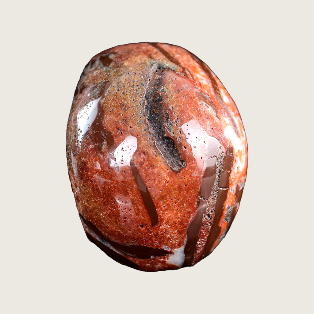 3.0" Red Crazy Lace Agate Crystal Skull Carving  #SKH30029