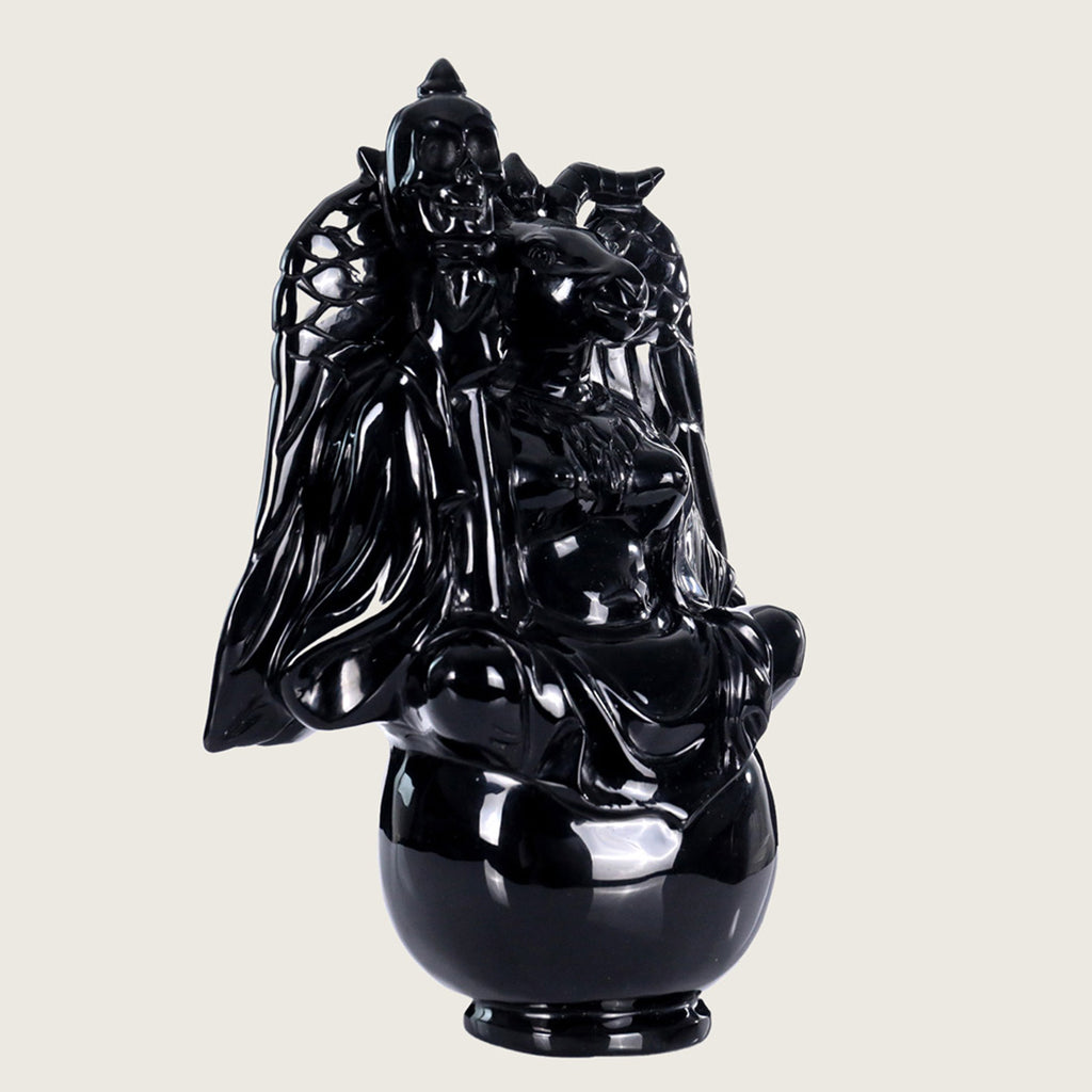8.0" Black Obsidian Ghost King Carving  #CTC0003