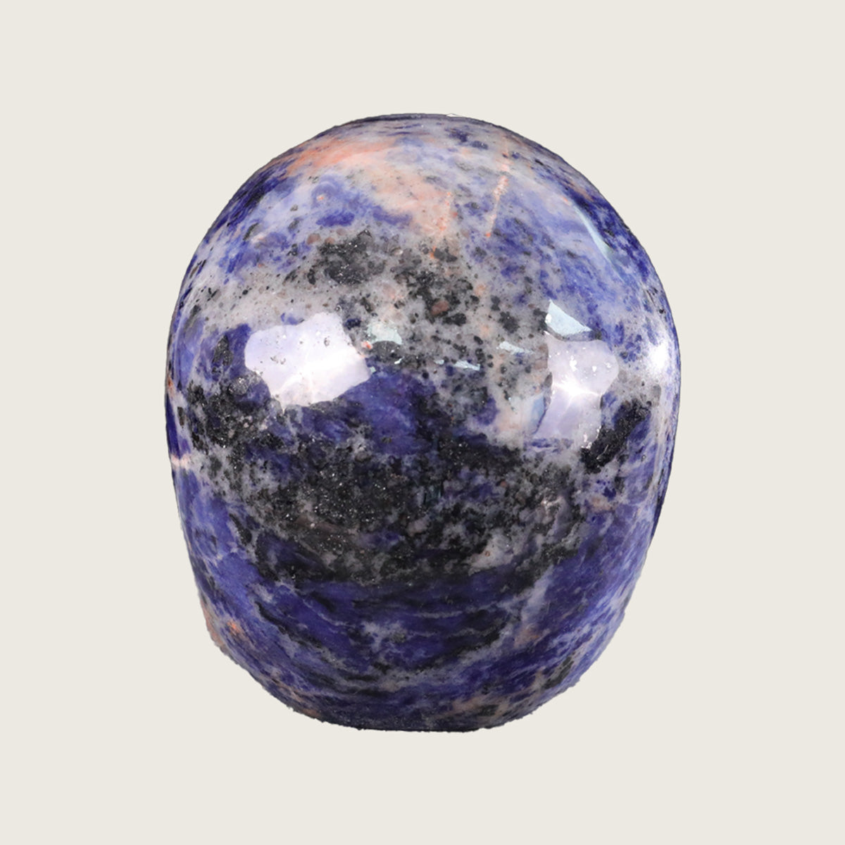 4.5" Sodalite Human Skull Carving  #SKH45006