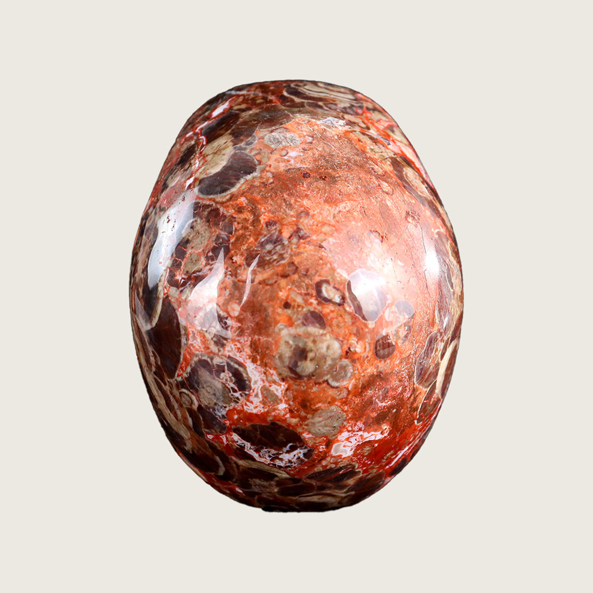 4.5" Coin Agate Crystal Skull Carving  #SKH45008