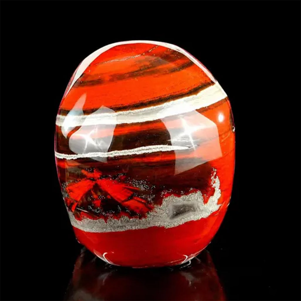 3.0" Red Jasper Crystal Skull Carving  #SKH30120