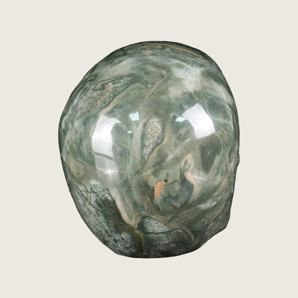 4.5" Nine Dragon Jade Crystal Skull Carving  #SKH45013