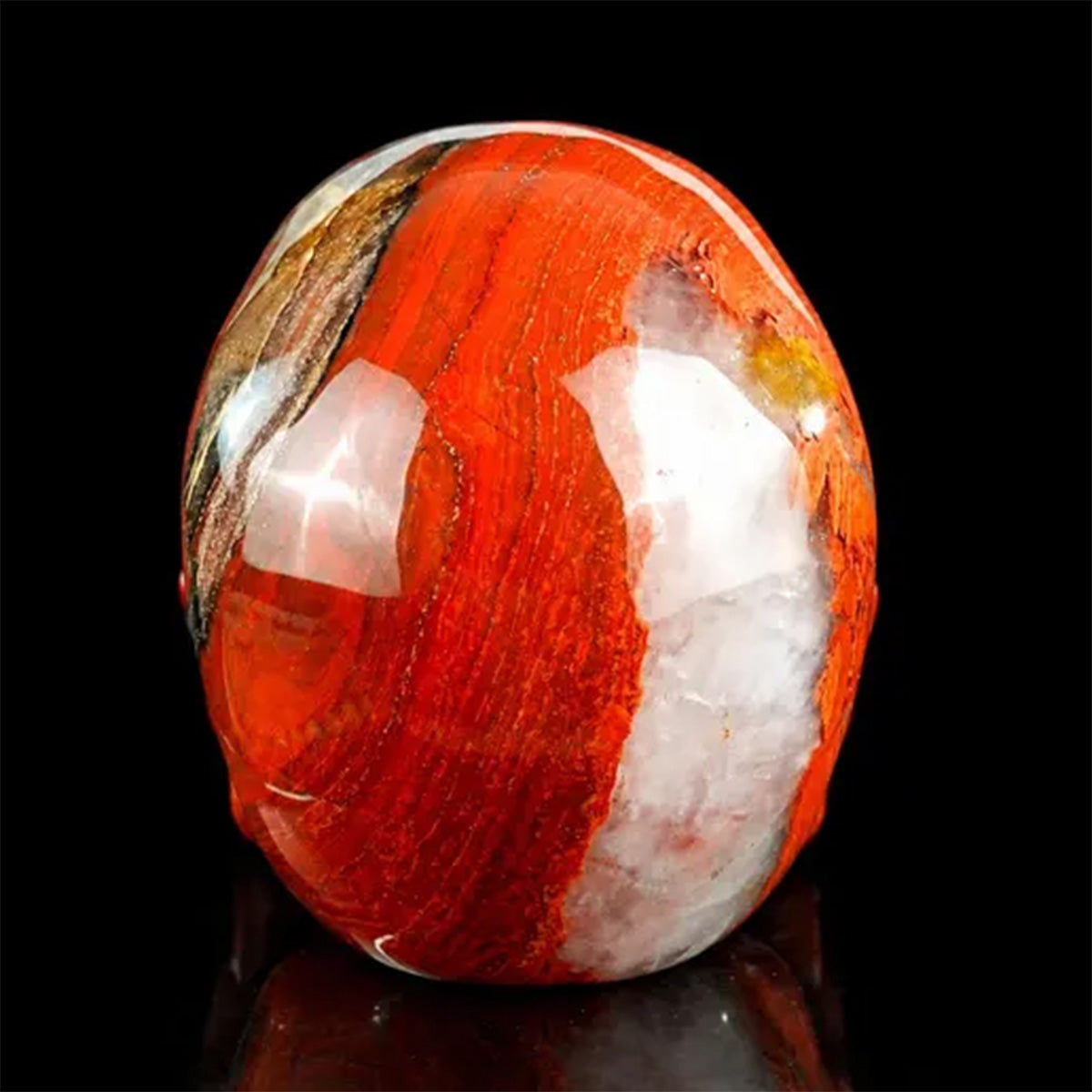 3.0" Red Jasper Crystal Skull Carving  #SKH30119