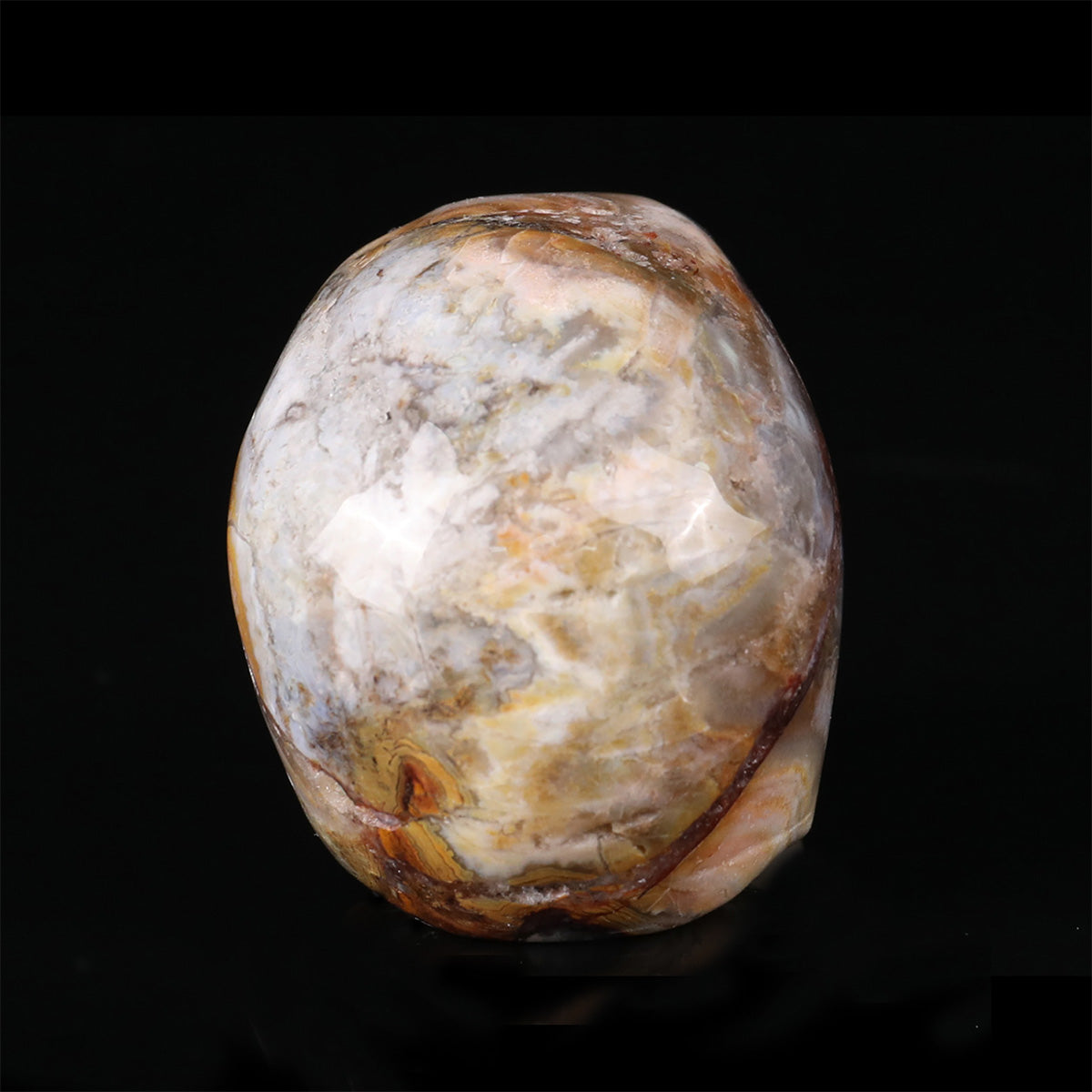 2.2" Red Lace Agate Crystal Skull Carving  #SKH22079