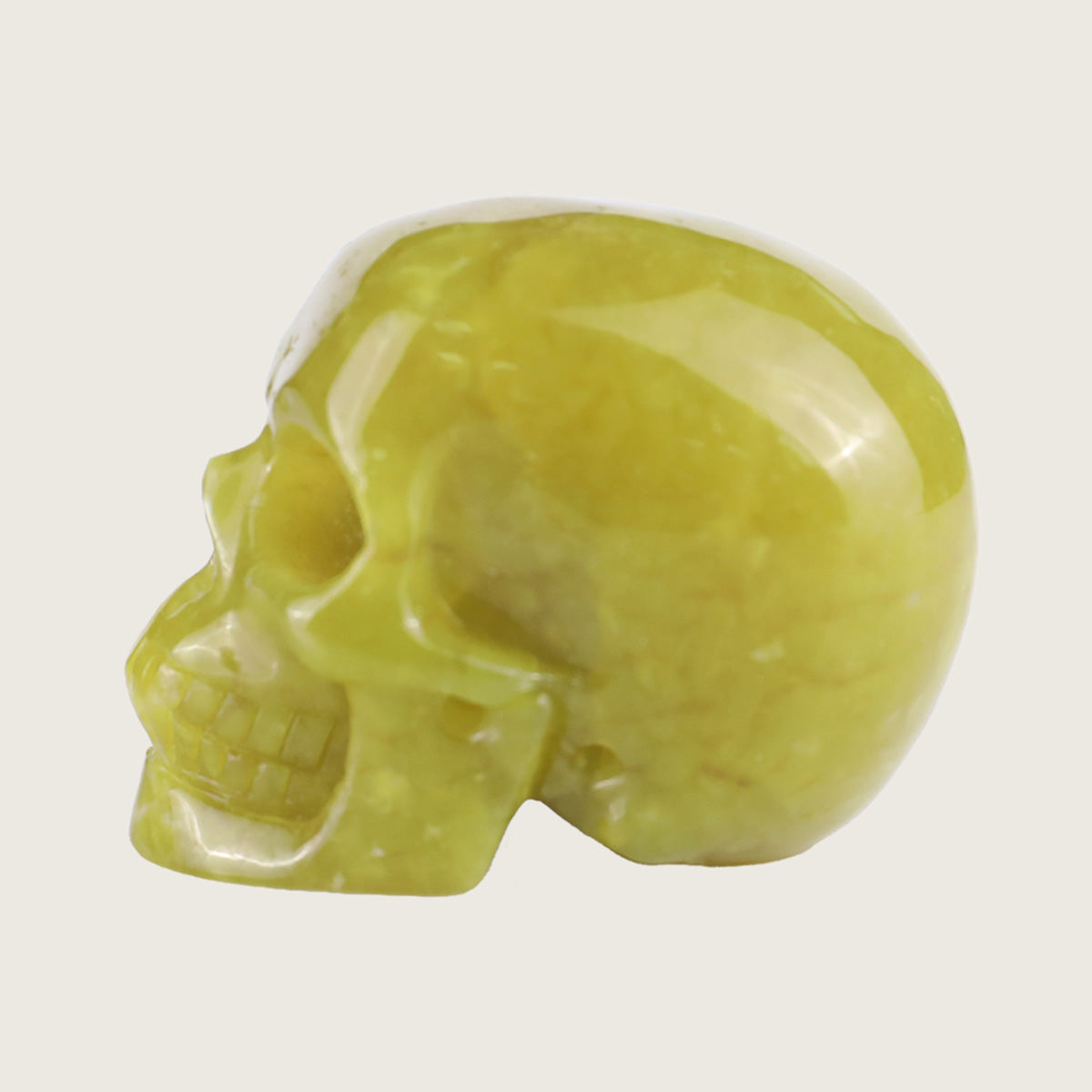 2.2" Xiuyan Jade Crystal Skull Carving  #SKH22055