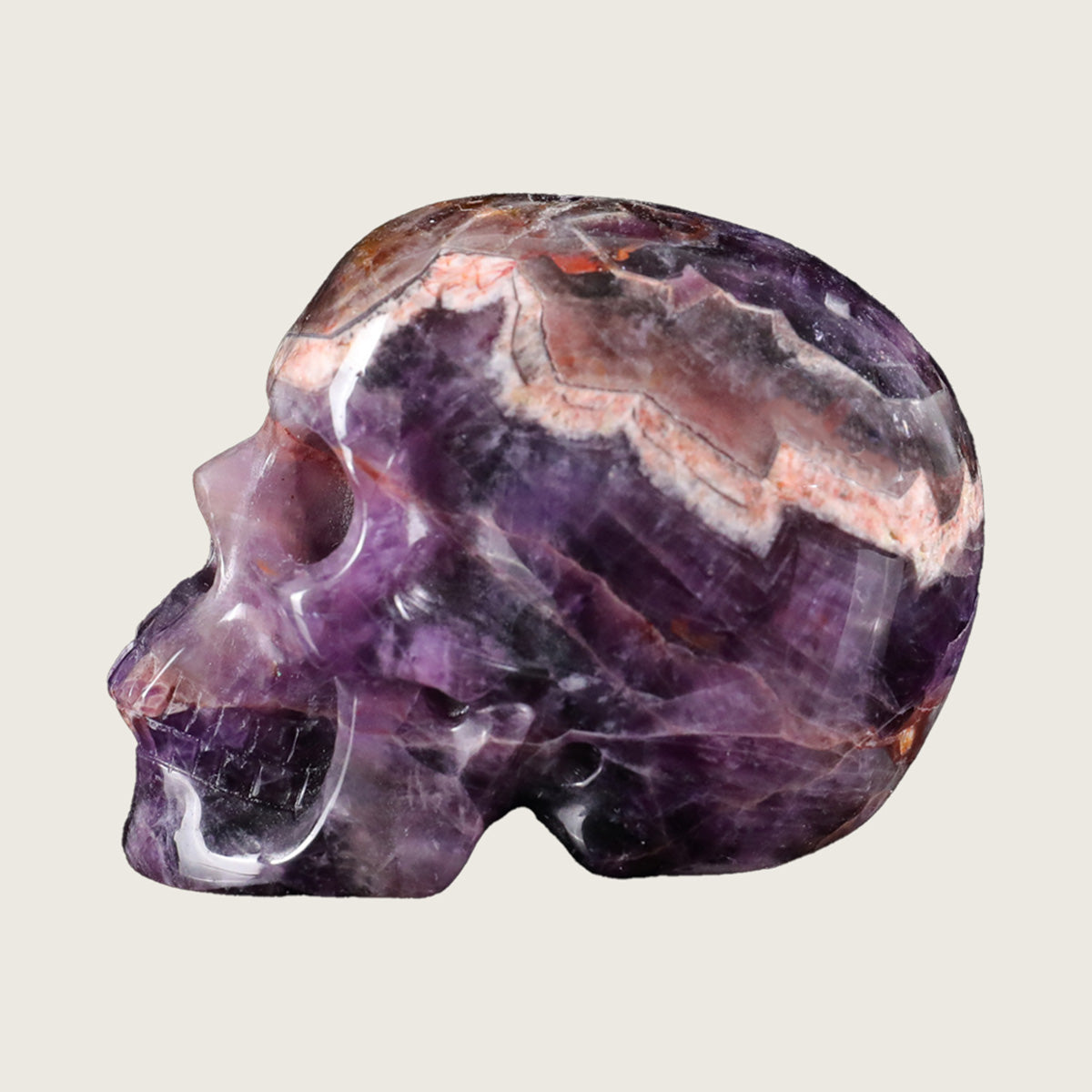 2.2" Amethyst Crystal Skull Carving  #SKH22059