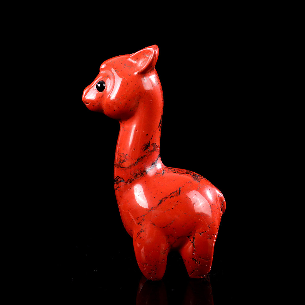 1.4" Red Jasper Alpaca Carving  #CHA0032