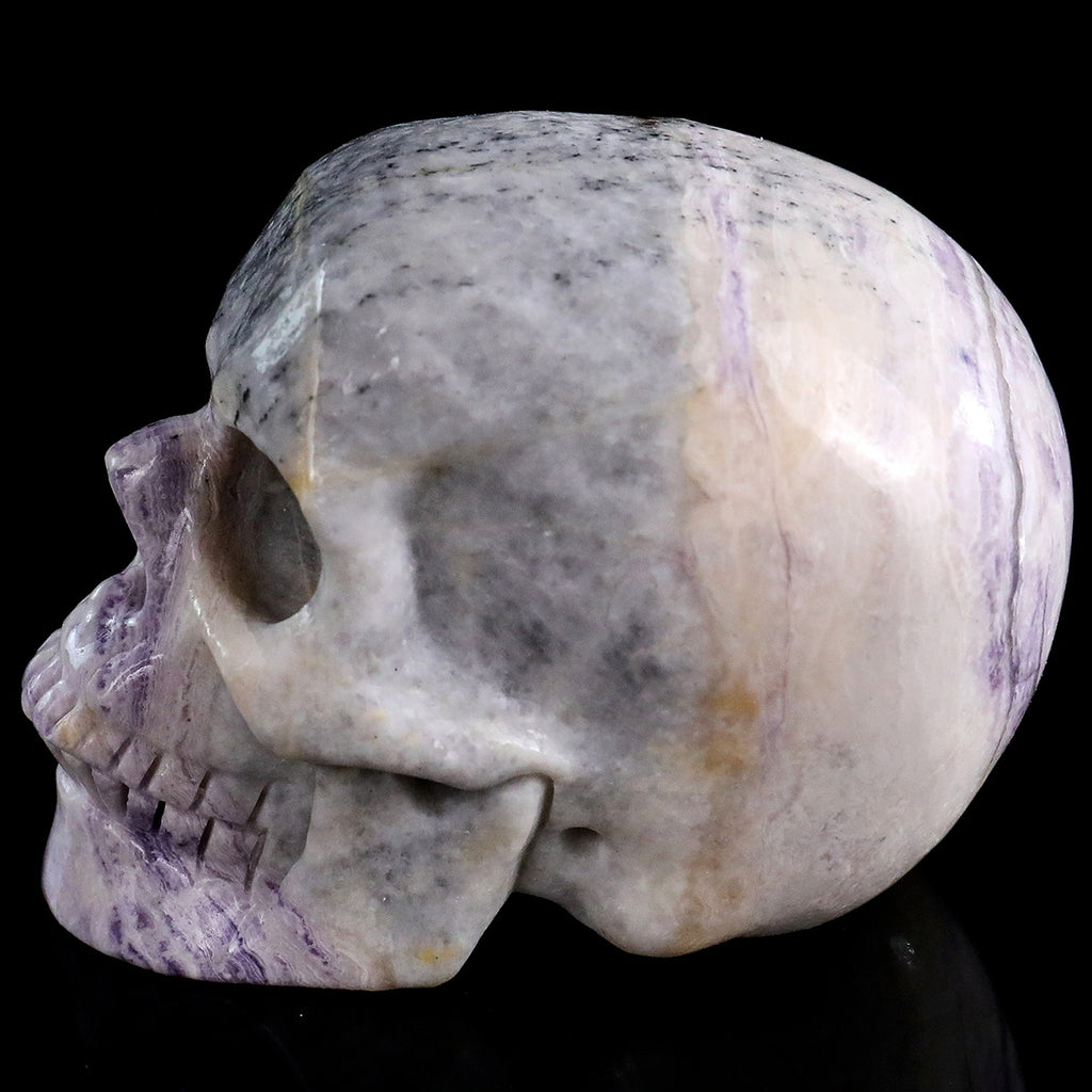 3.0" Purple Malachite Crystal Skull Carving  #SKH30098