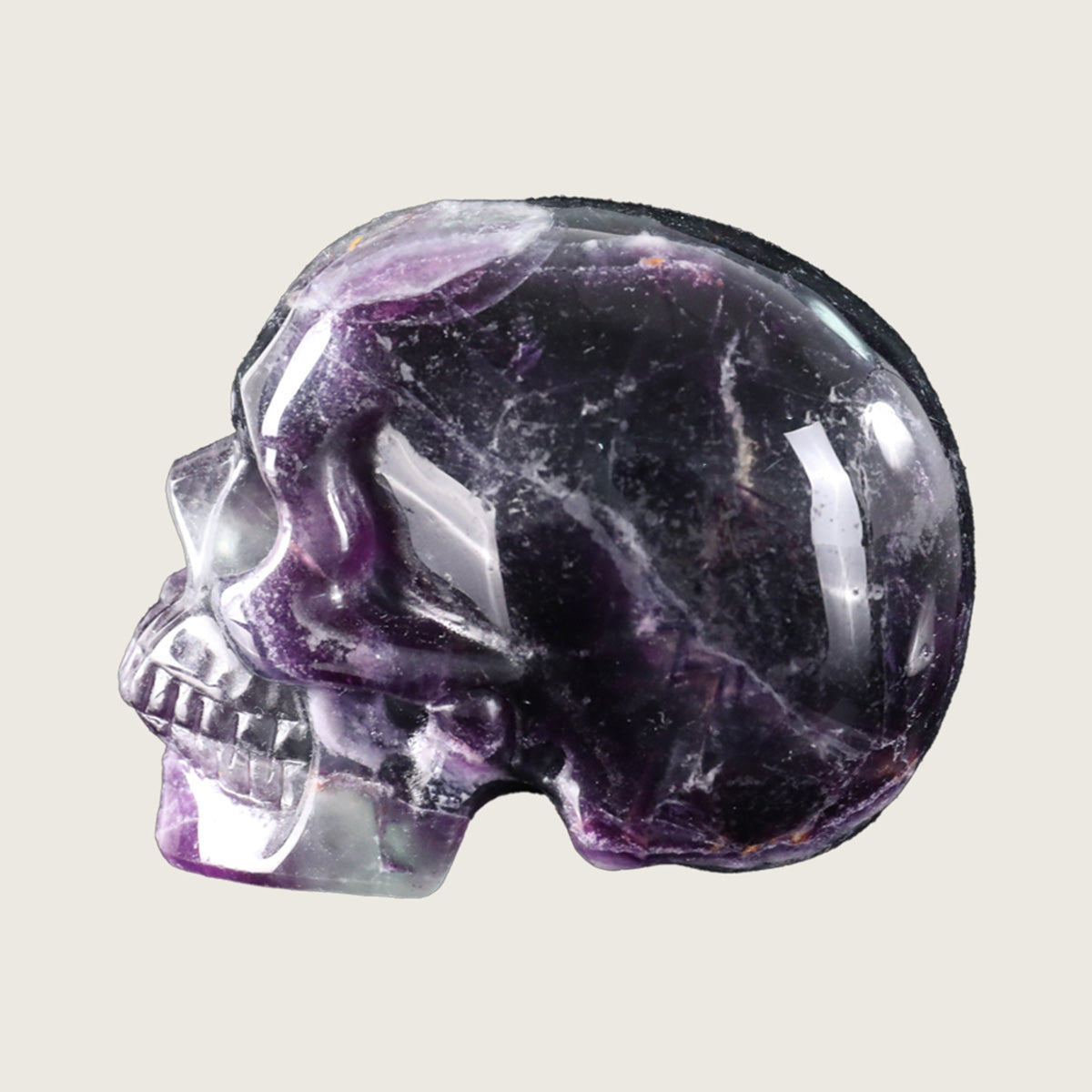 3.0" Fluorite Crystal Skull Carving  #SKH30074
