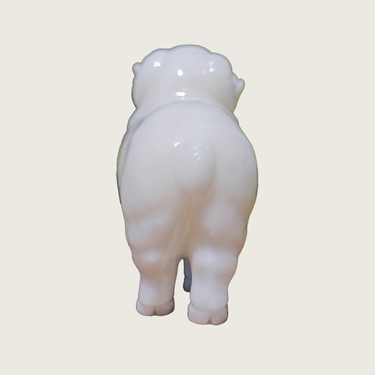 3.5" White Jade Sheep Carving  #CHA0016