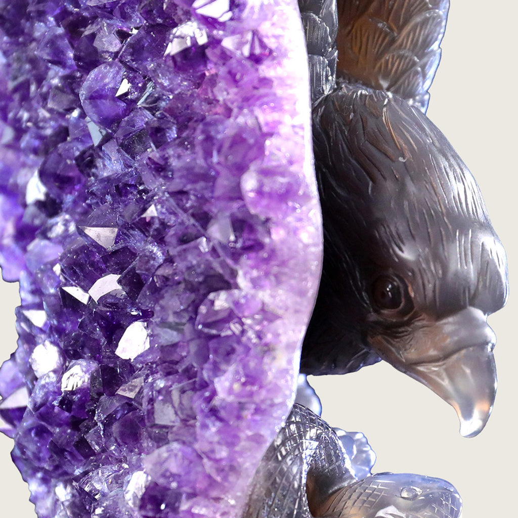 4.3" Druzy Agate Geode Carving  #GDC0007
