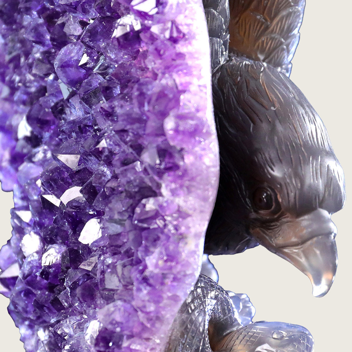 4.3" Druzy Agate Geode Carving  #GDC0007