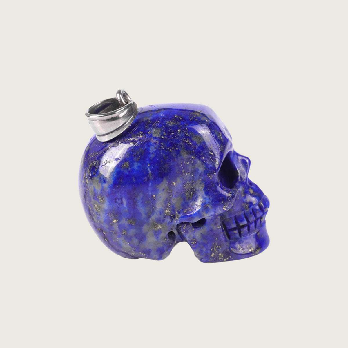 1.1" Lapis Lazuli Skull Pendant Carving  #CSC0020