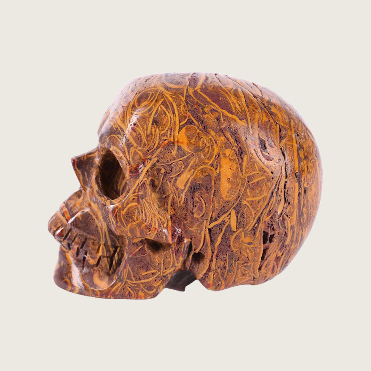 2.2" Elephant Skin Jasper Crystal Skull Carving  #SKH22031
